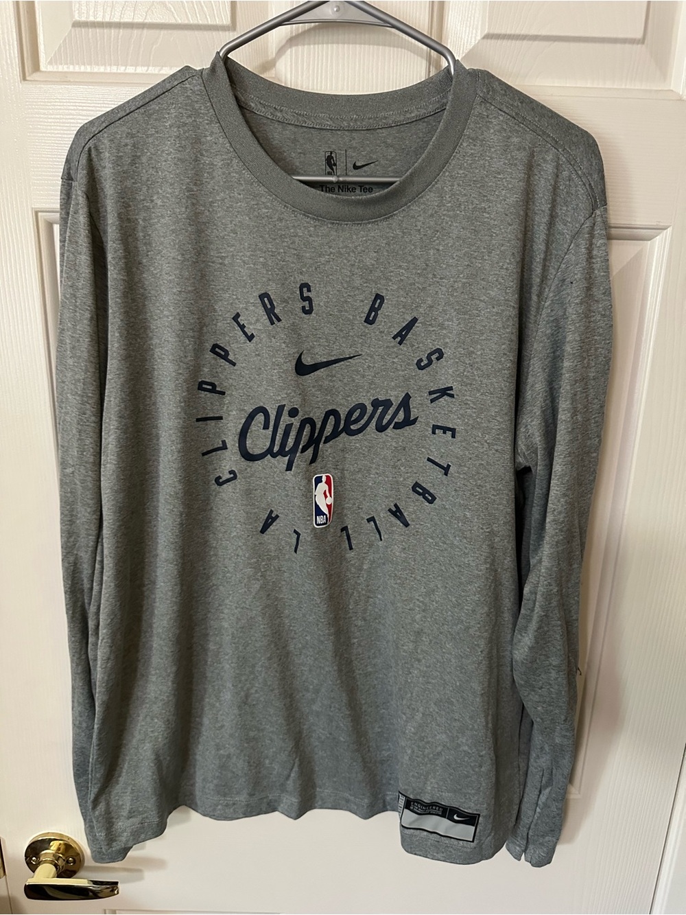 NIKE LA Clippers Dri-Fit Nba Long-Sleeve T-Shirt Men’s Large